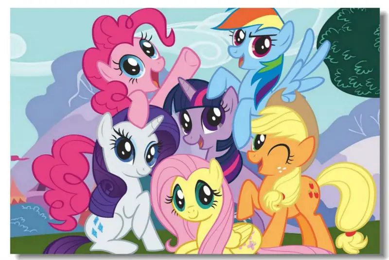 My Little Pony Friendship Is Magic MLP Wall Silk Poster 48x32,36x24,18x12 inch Big Prints Girl Gift Rainbow Twilight  (027)