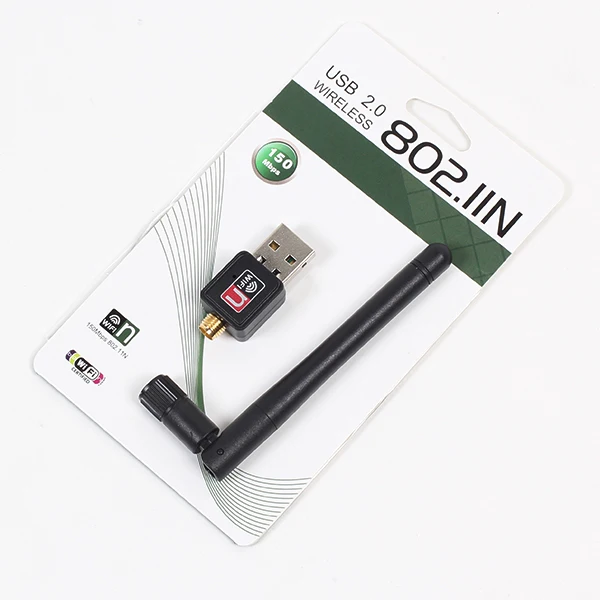 Free Shipping Mini USB WiFi 150Mbps Wireless Adapter 150M LAN Card 802.11n/g/b with Antenna # 8319