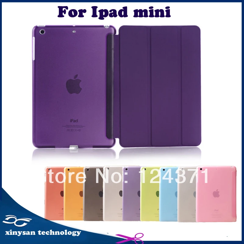 Tablet PC Case Ultra Slim Magnetic Smart Cover Leather Case with Matte back case for Apple iPad mini 1/2/3 with Retina Display