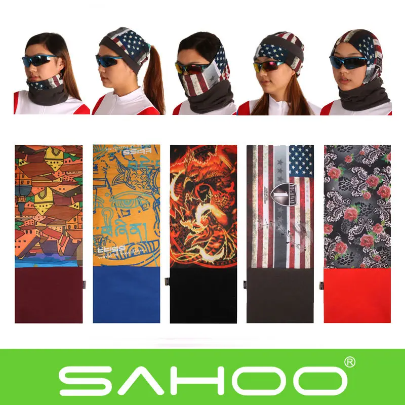 SAHOO Multifunctional Windproof Magicaf Cold-proof Thermal Fleece Bandanas Breathable Bicycle Ride Wigs Cool Mask UV Protection