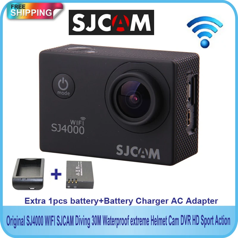 Original SJCAM SJ4000 Series SJ4000 & SJ4000 WIFI Action Camera  1080P HD 2.0"  Waterproof  Camera Sport DV Connector Set