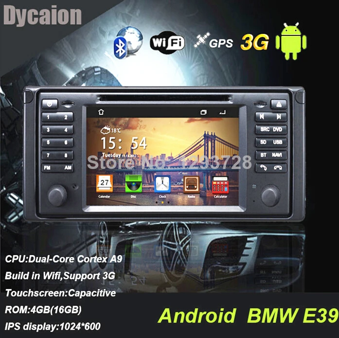 1 din android car pc for bmw e39
