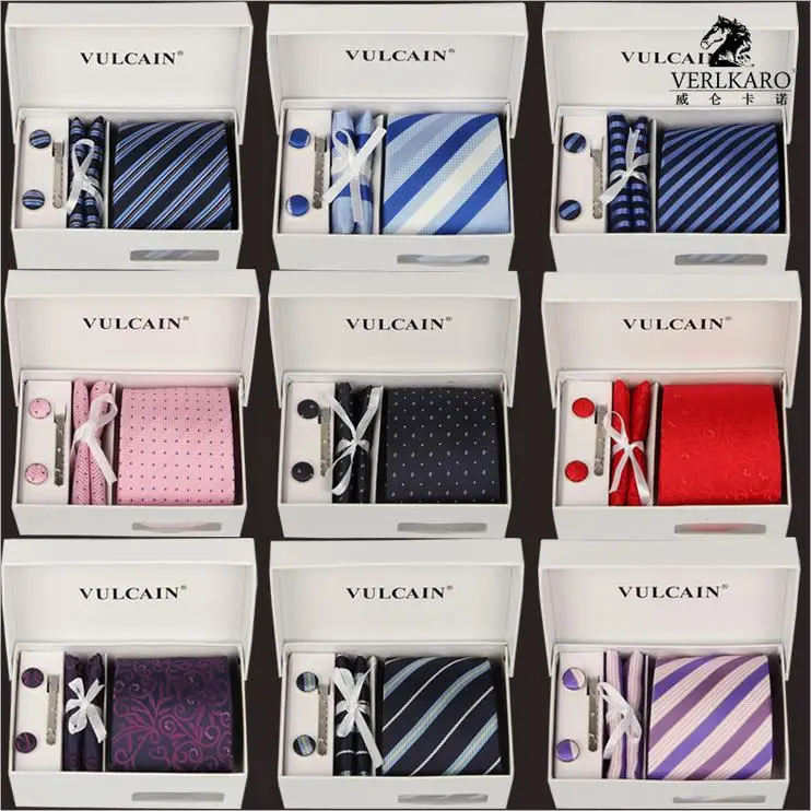 New model New model 6pcs/set 100% Silk ties Men's Ties fashion Necktie set Plaid Stripe Mans Tie Neckties free shipping