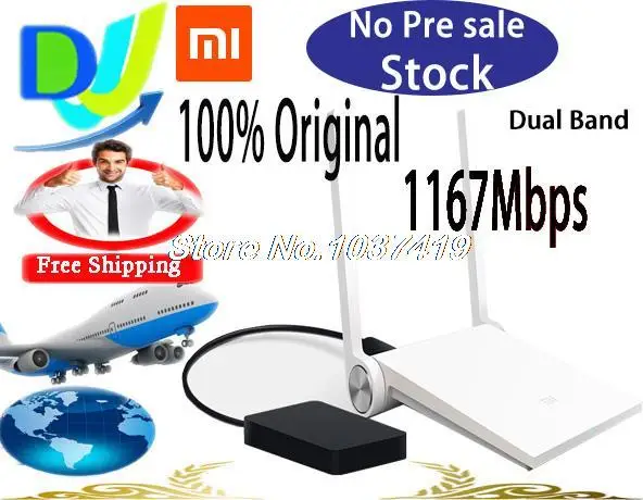 Original MIUI xiaomi router mini intelligent AC dual-band 2.4G&5GHz 1167Mbps Wifi 802.11 AC router/repeater with 2 antennas