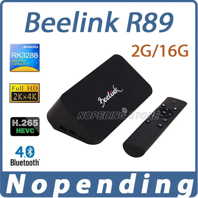 Beelink R89 Android Smart TV BOX RockChip RK3288 Quad Core 1.8GHz 2G/16G 2.4G/5GHz WiFi H.265 OTA HDMI 4K*2K OTG SPDIF TV BOX