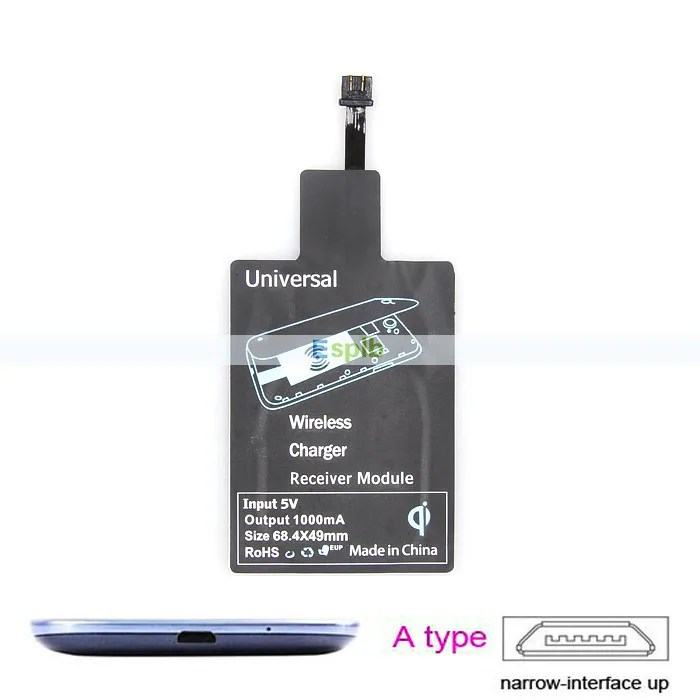 Universal 5 Pin Micro USB Wireless Qi Charger Charging Module for All 5 Pin Micro USB Mobile Phone Cell Phone