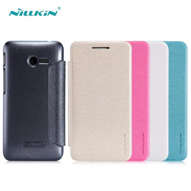Free Shipping NILLKIN Asus ZenFone 4 Leather Case Sparkle Series Asus ZenFone4 1600mAh Flip Cover Case Gift Screen Protector