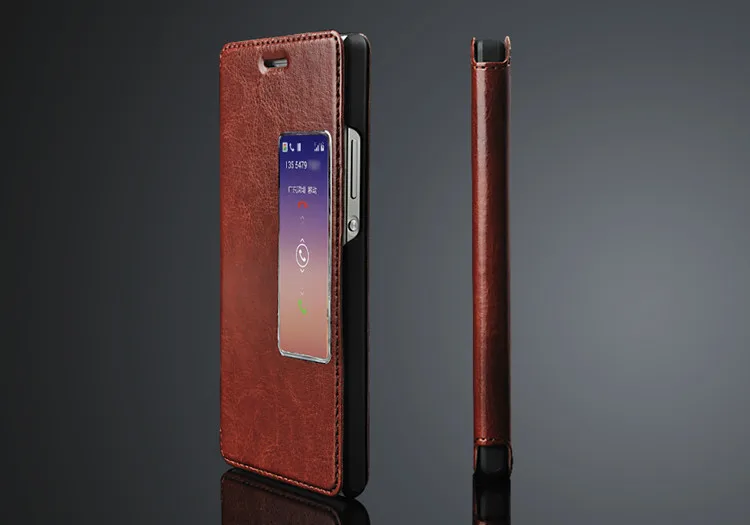 Luxury Grand Cover case For huawei ascend p7  filp book leather case for Huawei p7 With Stand Holder+freeship +track number