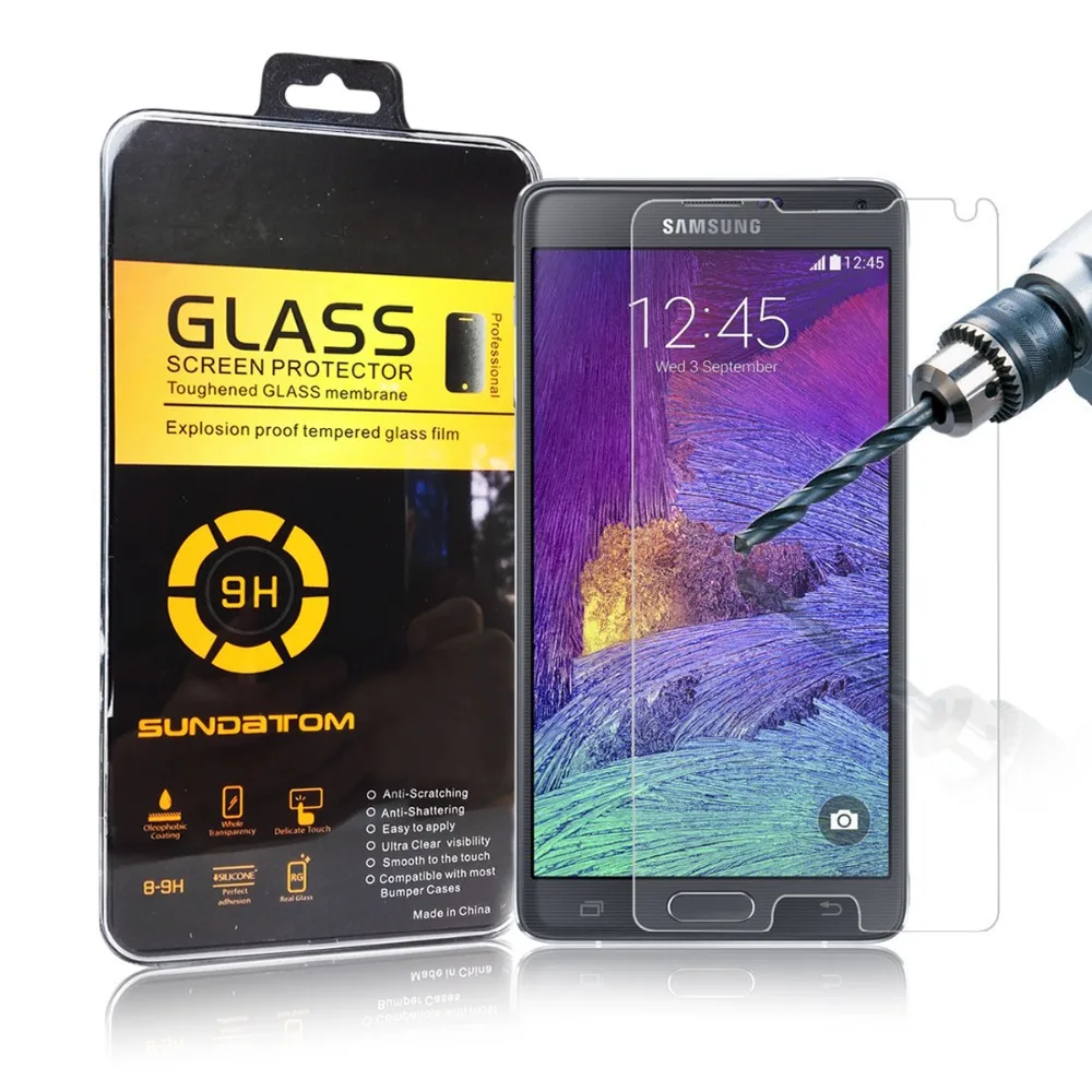 Note4 Screen Protector Tempered Glass for Samsung Galaxy Note 4 N9100 Tougher Glass Film Anti-Explosion Proof