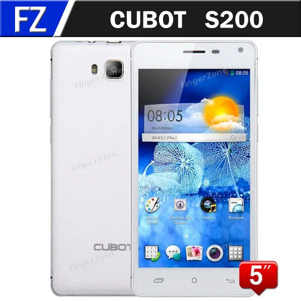 Presell CUBOT S200 5.0" IPS HD MTK6582 Quad Core Android 4.4.2 3G Unlocked Smart Phone 13MP CAM 1GB RAM 8GB ROM WCDMA Russian
