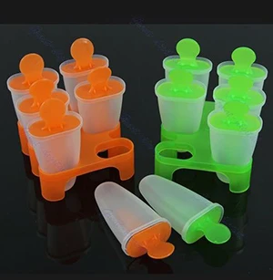 Free Shipping 6 Cell Frozen Ice Cube Molds Popsicle Maker Lolly Mould Tray Pan Kitchen DIY Ice Cream Tools Cooking tools