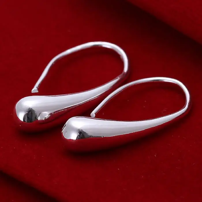 factory price wholesale Drop silver Plated ladies women earrings high quality fashion classic jewelry  Nickle free E004