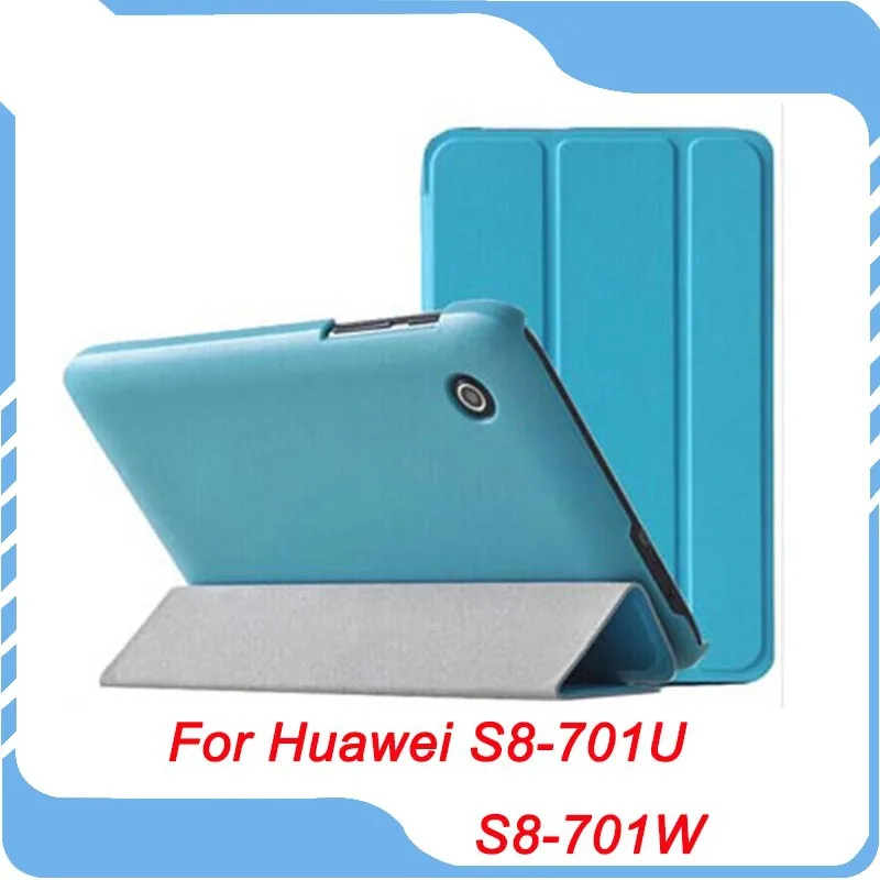 Ultra Slim Folio Leather Case Cover Stand For 8 inch HuaWei MediaPad T1 8.0 inch  S8-701U S8-701W Tablet Free Shipping