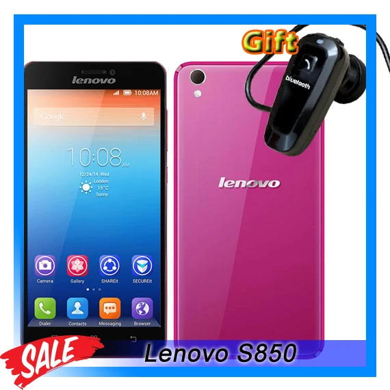 3G Original 5.0'' Lenovo S850 Android 4.4 MTK6582 Quad Core 1.3GHz RAM 1GB+ROM16GB Smartphone Dual SIM WCDMA&GSM 13.0MP 1280x720