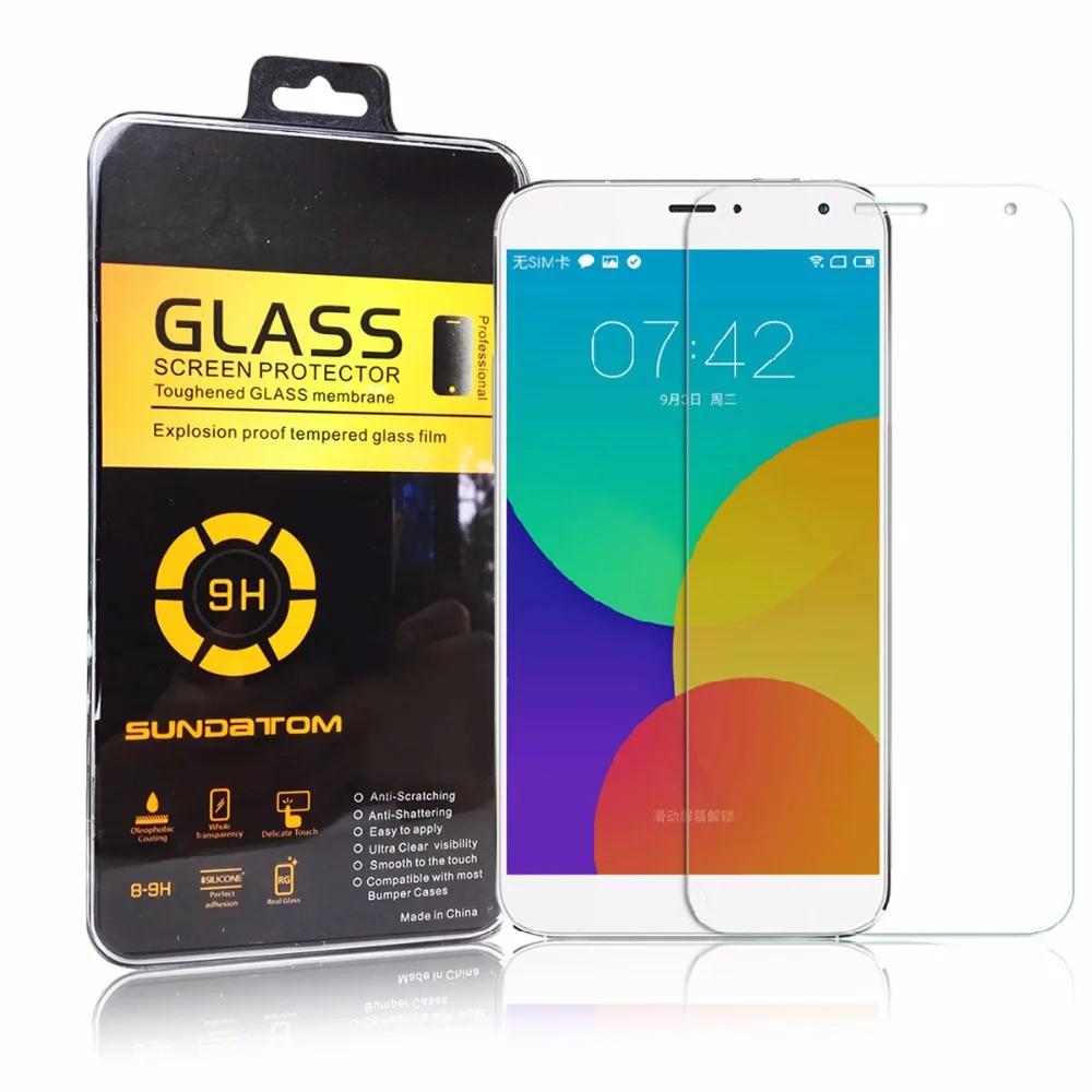 MEIZU Screen Protector M1 NOTE MX4 Pro 5 Tempered Glass 0.2mm Anti-Explosion anti-Shatter Original SUNDATOM