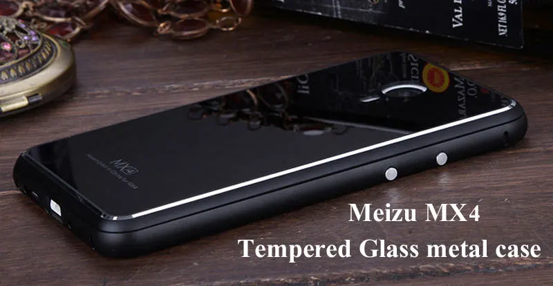 Aluminum Metal Tempered Glass Cover Case For Meizu Pro 5 MX4 Scratch-resistant Shakeproof High quality