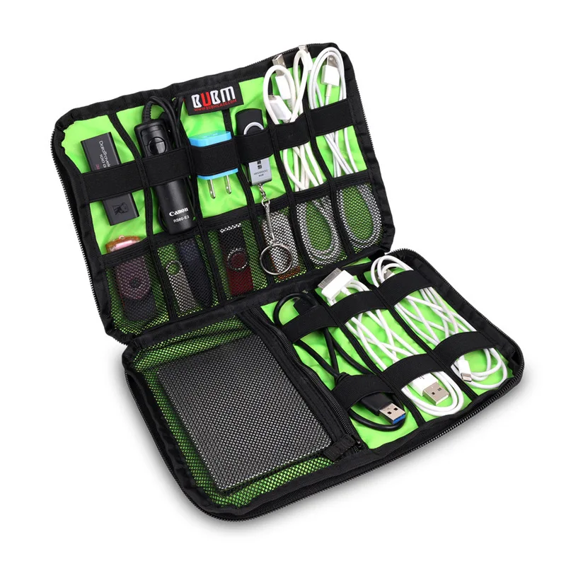 BUBM Data Cable Practical Earphone Wire Storage Bag Power Line Organizer electric bag Flash Disk Case Digital Accessories Bags