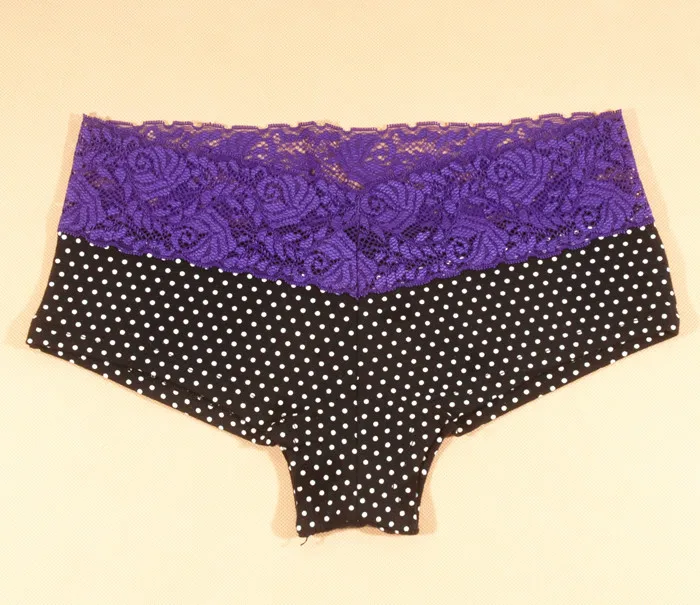 Black Dot Cotton Woman Lace Briefs Female Intimates Girl Panties Knickers Underwear For Ladies Calca Feminina Drop Shipping
