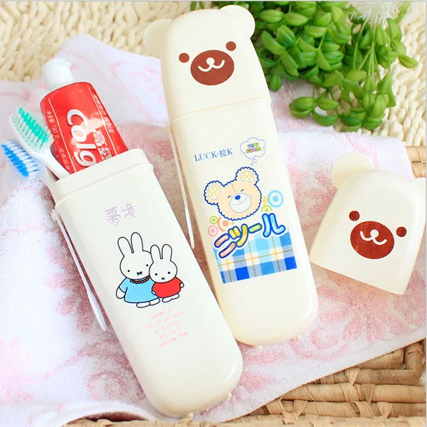 1x New Funny Lovely Charming Multifounction Storage Box Travel Toothpaste Toothbrush Case Free Shipping