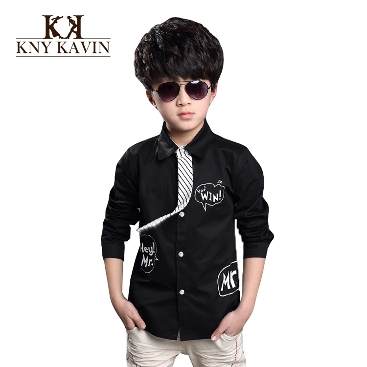 Multicolor 2016 New Arrival boys casual blouse long sleeve boys shirt with necktie children fashion blouse kids clothing KU577
