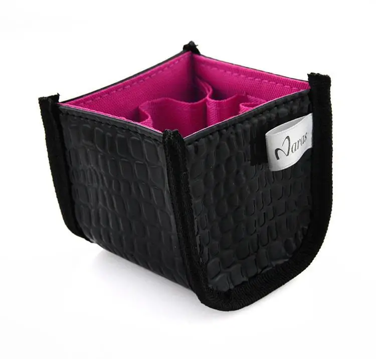 Naras brand Makeup Brush set bag beautician Make up set Leather bag makeup vanity case pu cosmetic bag 8cm*8cm