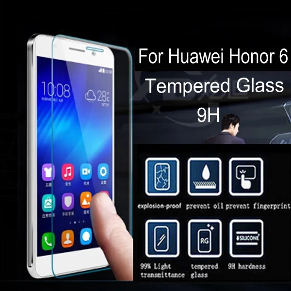 0.26mm 9H 2.5D Tempered Glass For Huawei Honor 6 7 4C 4X 5X G6 G7 P7 P9 P8 Lite Premium Screen Glass Protector Film Retail Box