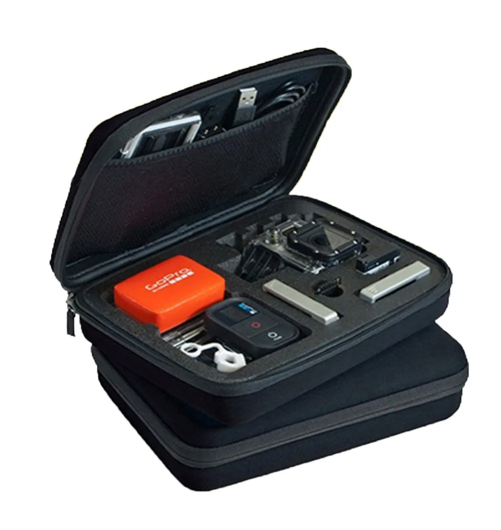 Middle Size Case for Gopro HD Hero 5 4 3 + 2 3 SJ4000 xiaoyi Camera Accessories Sports Shockproof Storage Protection Bags Box