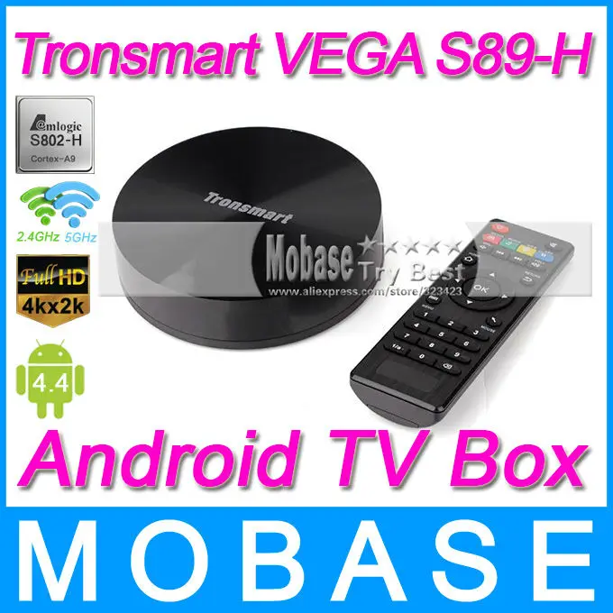 Tronsmart Vega S89-H Android TV Box Amlogic S802-H Quad Core 2GHz 2.4G/5G Dual Band WiFi 2G/16G Mali450 GPU 4K*2K HDMI Dolby DTS