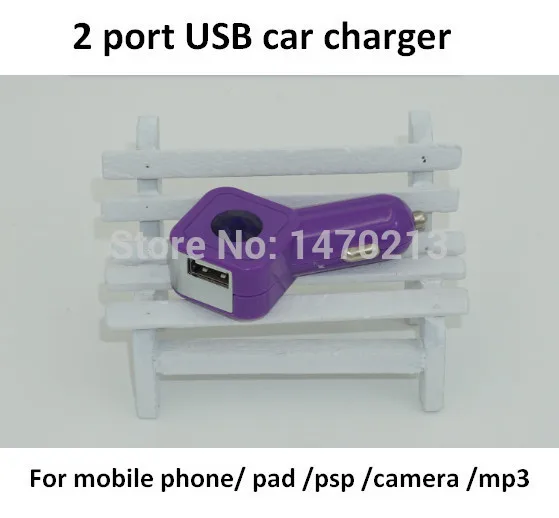 2 Port USB Car Charger mini charger car power adapter for iPod iPhone 4/5/5C/5S/6 HTC iPad for Samsung Galaxy S5