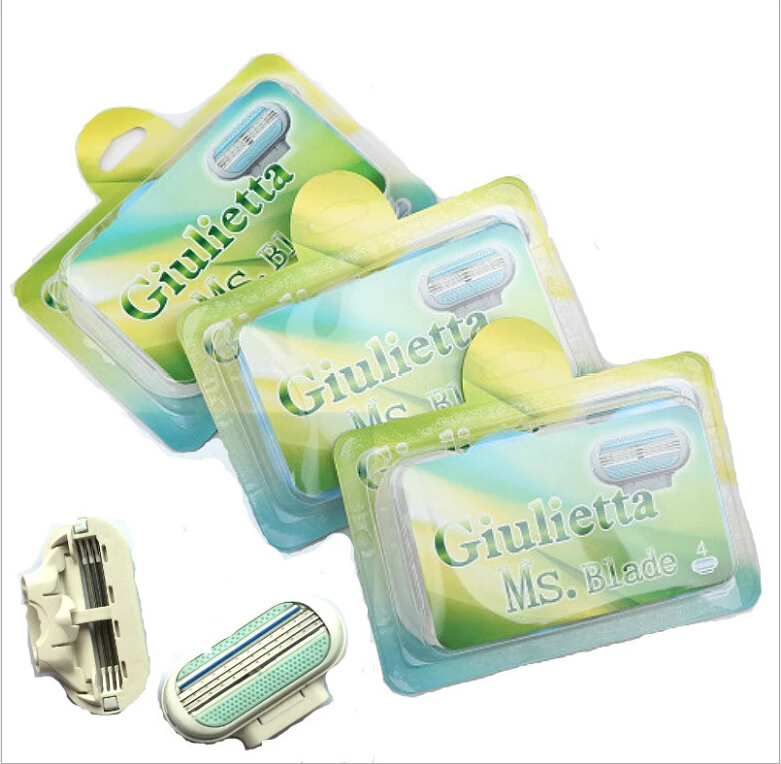 4pcs/lot Brand New women's razor blade Sharpener 3 blade to female Razor Shaver Blades for Women Original Package Free Shipping