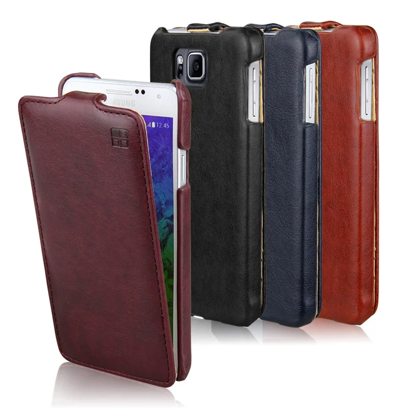 for samsung galaxy alpha case cover flip Leather Cases For Samsung Galaxy Alpha G850 G850F phone cases imuca mobile phone bag