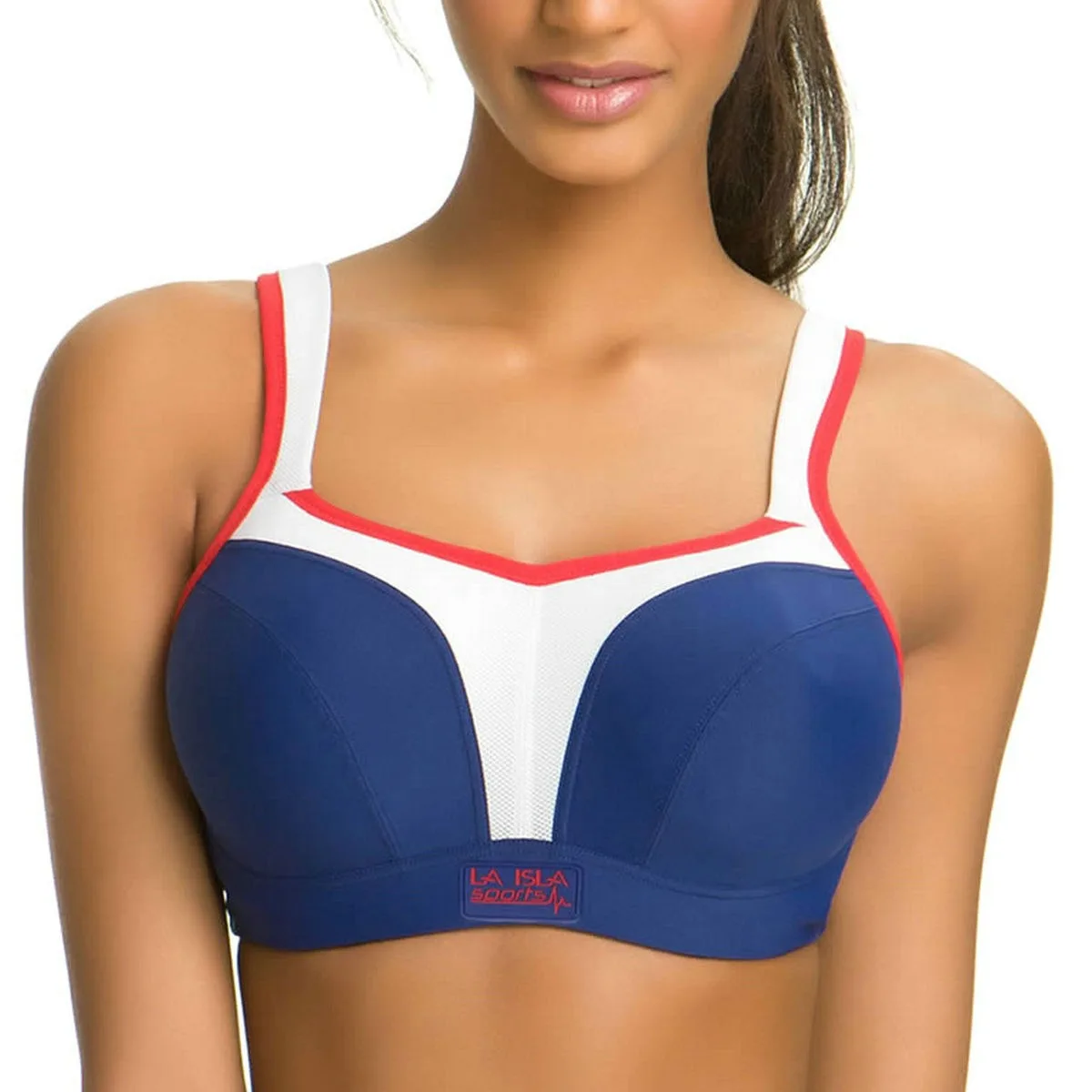 Women's Level 4 Maximum Support Molded Cups Active Bra Plus Size 32-42 B C D DD E F