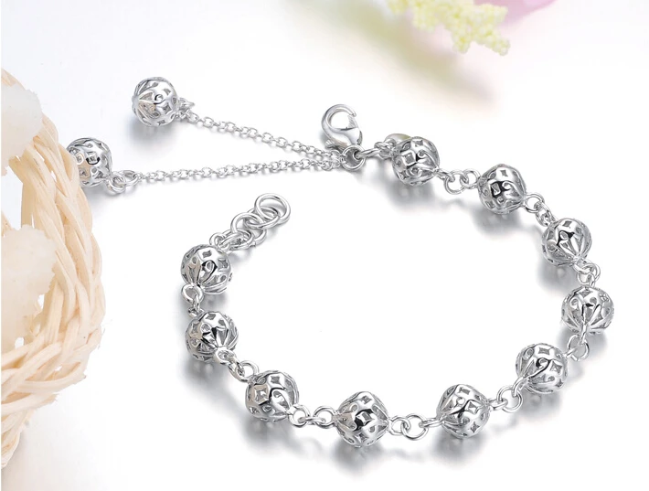 Hot sale Jewelry Pulseras Fashion Silver Bracelets for Women Bracelets & Bangles BG017