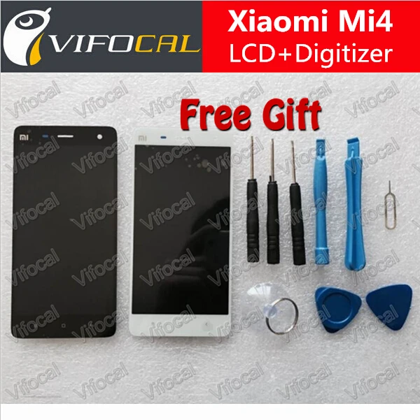For Xiaomi Mi4 LCD Display Screen 100% New LCD Display + Touch Screen Replacement Assembly for mi 4 m4 FHD White Black