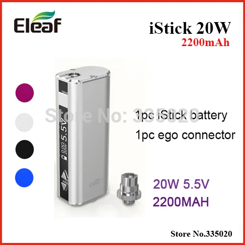 AUTHENTIC Eleaf iStick Mod Simple Kit 20W 2200mAh Capacity 5.5V Voltage Wattage iStick MOD Electronic Cigarette  Kit in stock