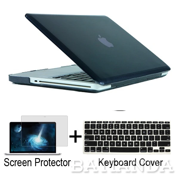 Christmas gift clear crystal Rubberized matte Surface hard cover case sleeve for macbook pro 13 15 with retina without logo